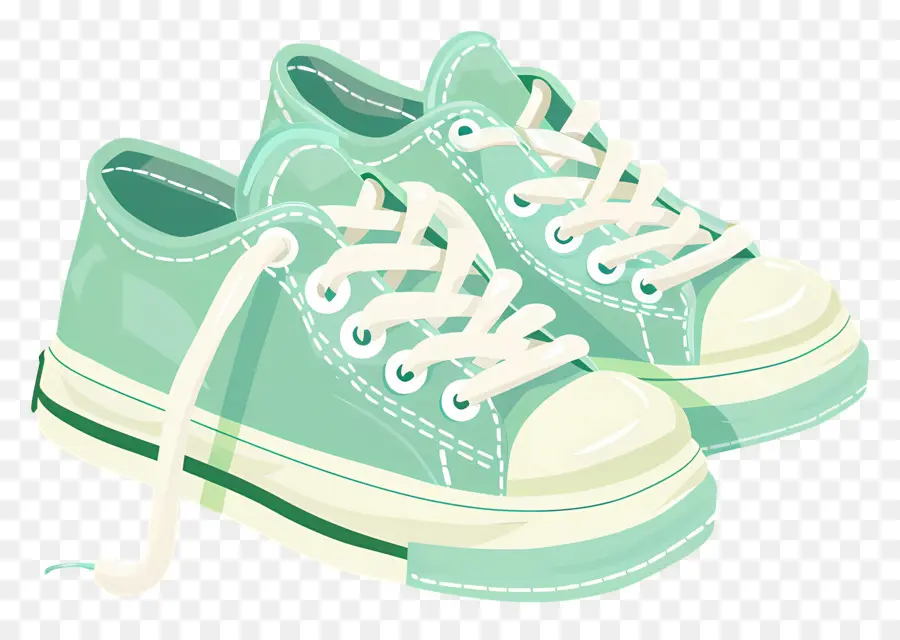 Zapatos De Bebe，Zapatillas Verdes PNG