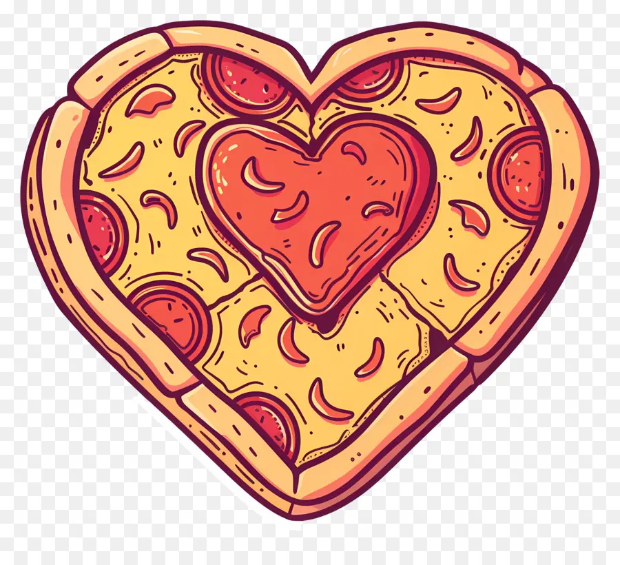 Pizza De Corazón，Pepperoni PNG