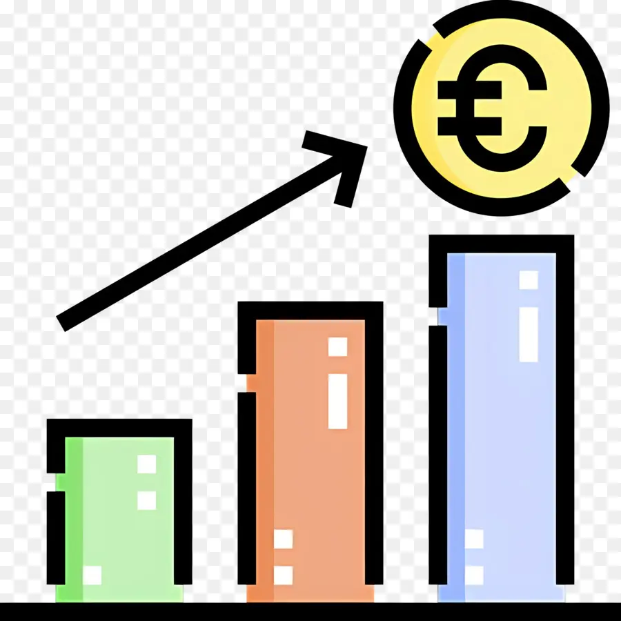 Flecha De Crecimiento，Gráfico De Crecimiento Del Euro PNG