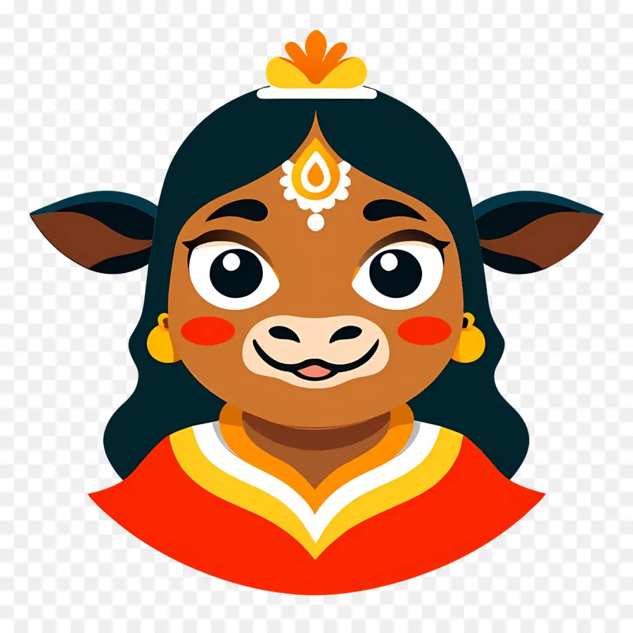 Vaca India，Personaje De Dibujos Animados PNG