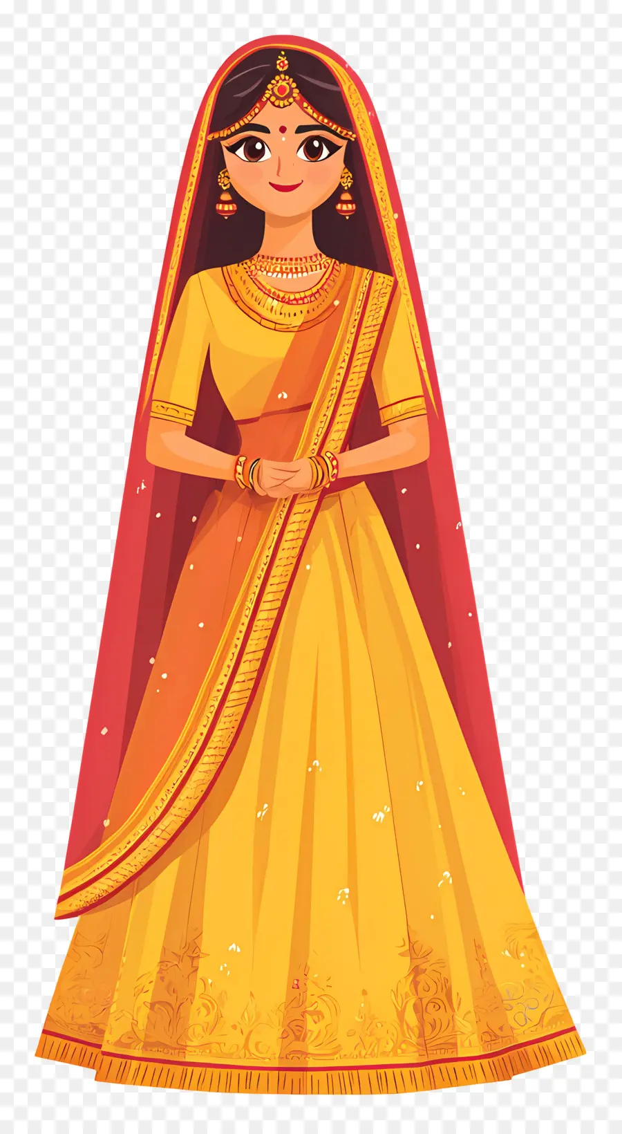 Sari De Boda Indio，Mujer En Traje Tradicional PNG