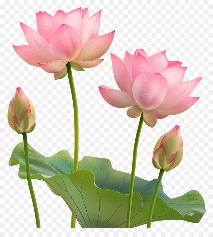 Flores De Loto Rosa，Loto Rosa PNG