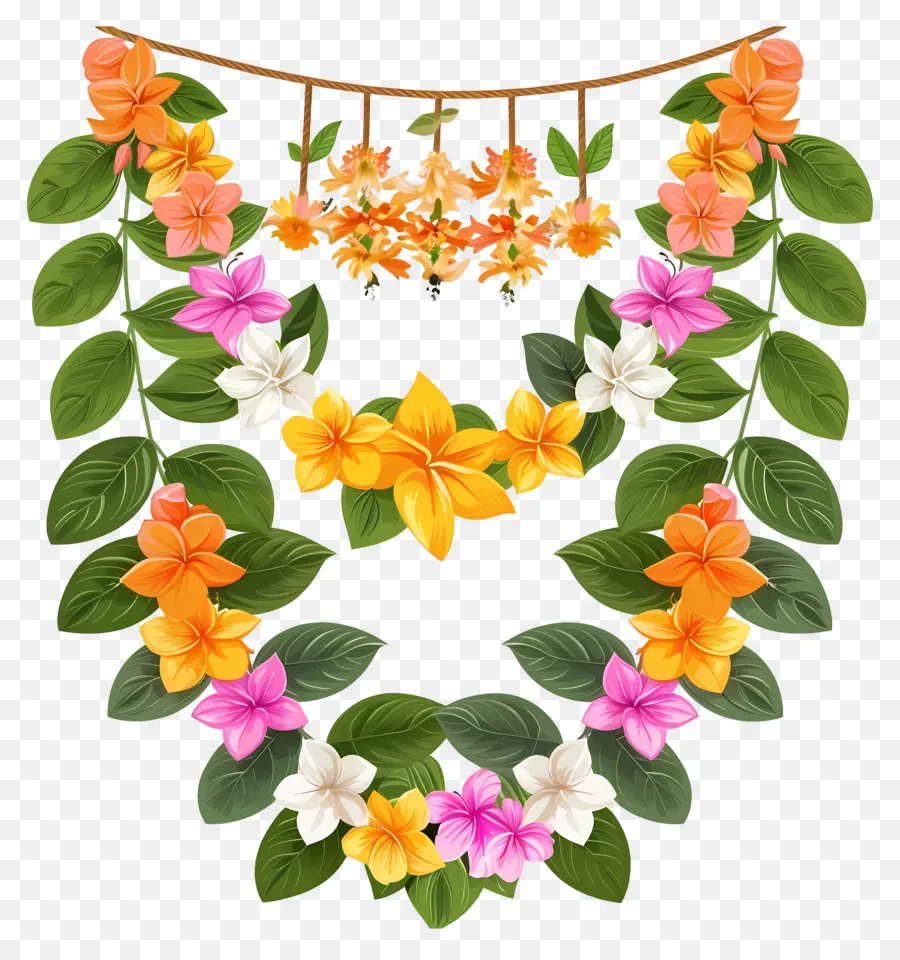 Guirnalda Ugadi，Guirnalda De Flores PNG