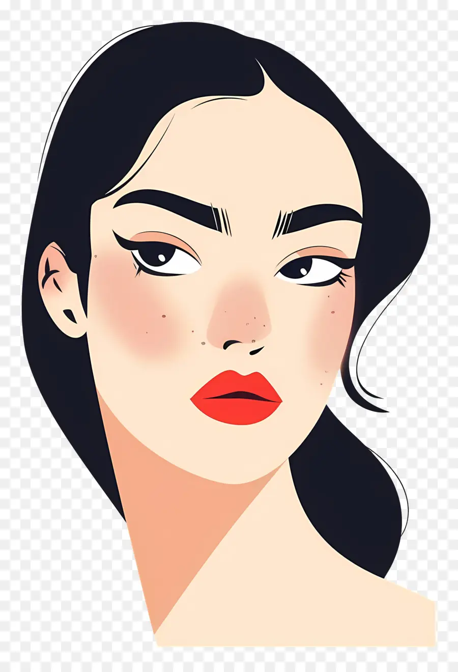 Mujer Maquillada，Retrato De Mujer PNG