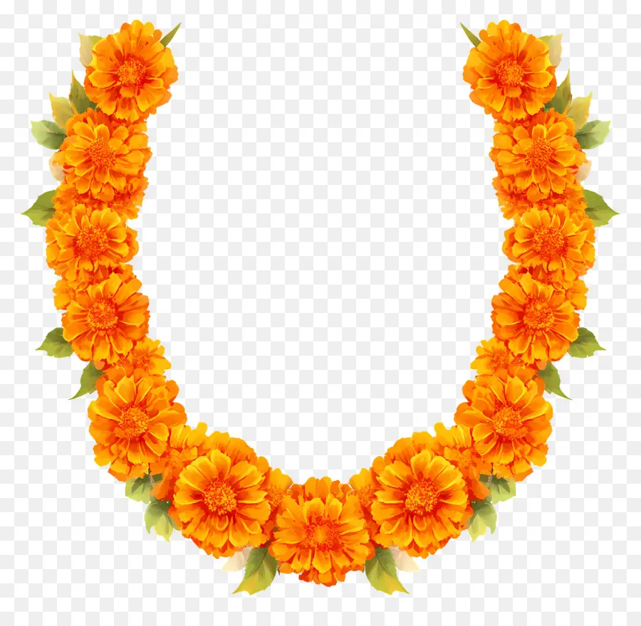 Guirnalda Ugadi，Guirnalda De Flores De Naranja PNG