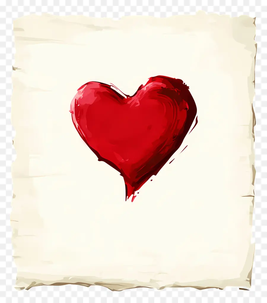 Nota De Amor，Corazon Rojo PNG