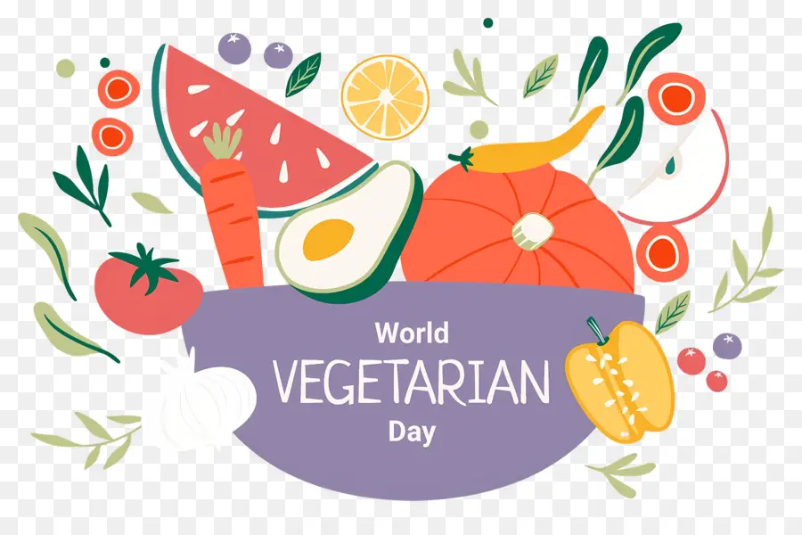 Día Mundial Del Vegetariano，Verduras Y Frutas PNG