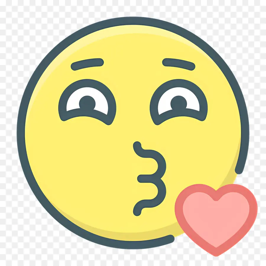 Beso Emoji，Emoji De Cara Guiñando Un Ojo PNG