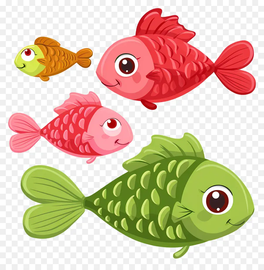 Dibujos Animados De Peces，Peces Coloridos PNG