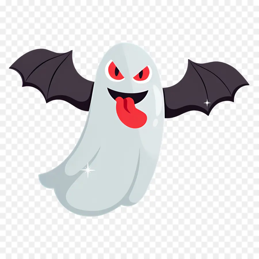 Fantasma De Halloween，Fantasma Con Alas De Murciélago PNG