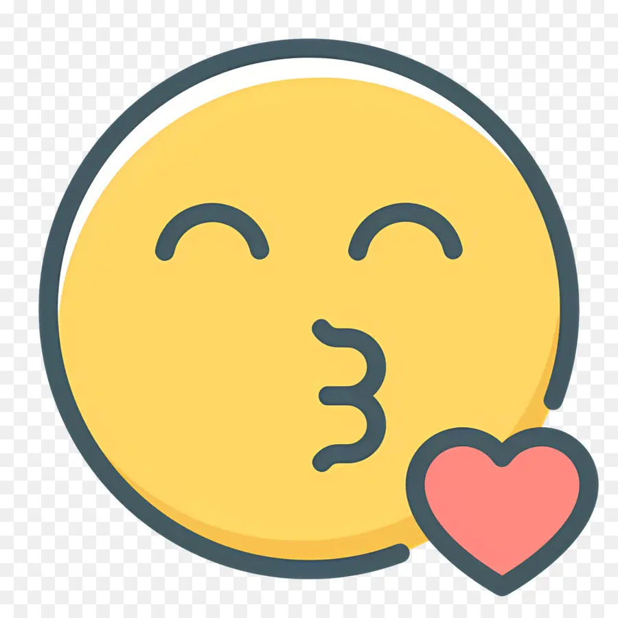 Beso Emoji，Emoji De Cara Guiñando Un Ojo PNG