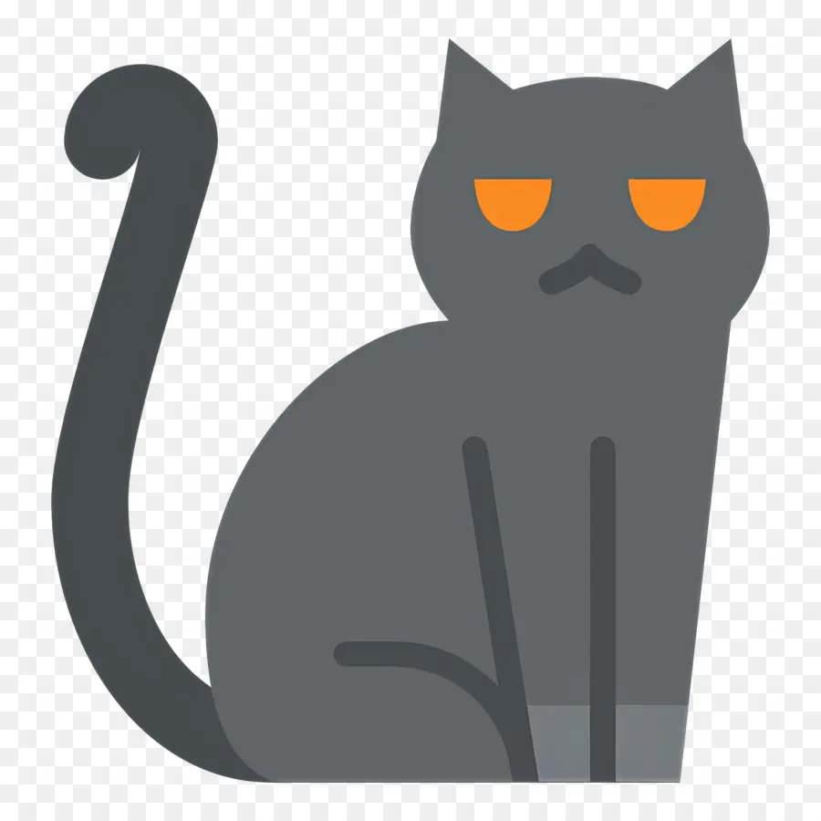 Gato De Halloween，Gato Gris PNG