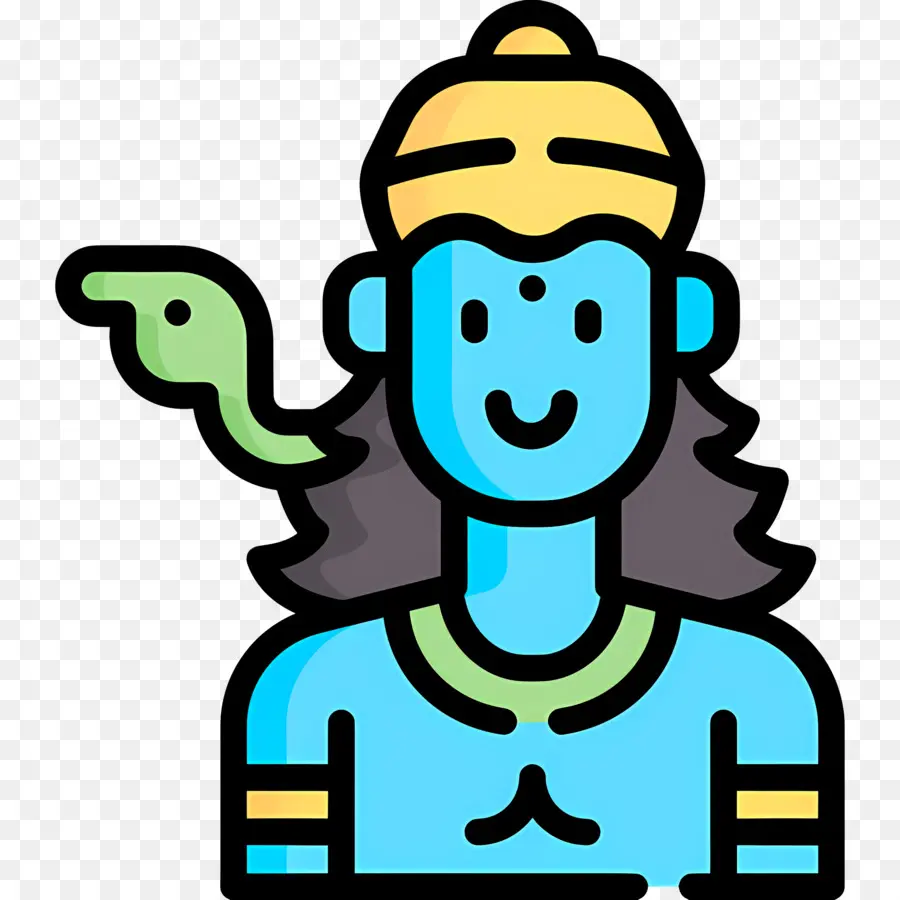 Shiva，Deidad Azul Con Serpiente PNG