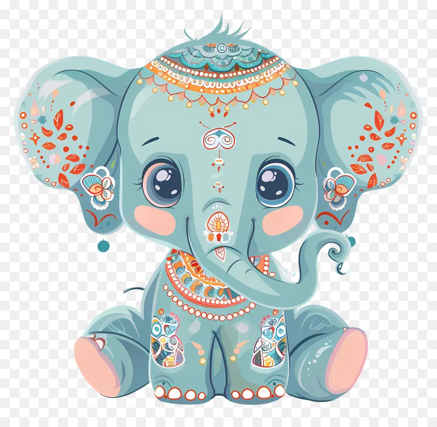 Elefante Indio，Elefante Decorado PNG