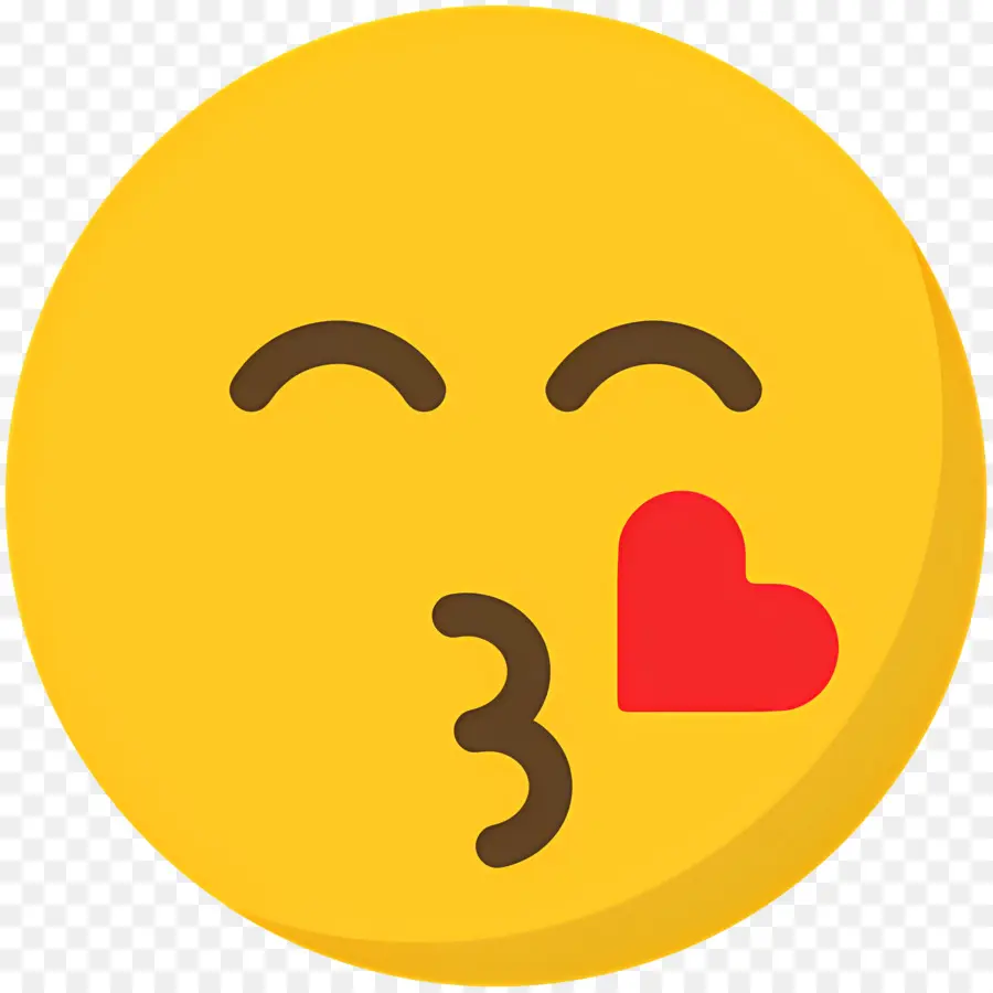 Beso Emoji，Emoji De Ojos De Corazon PNG