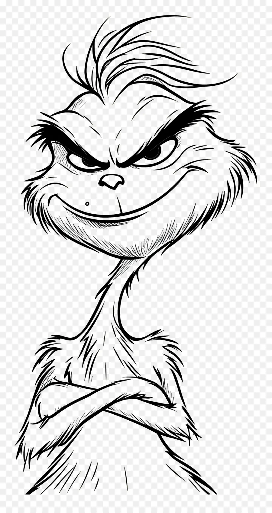 Grinch，Grinch Con Brazos Cruzados PNG