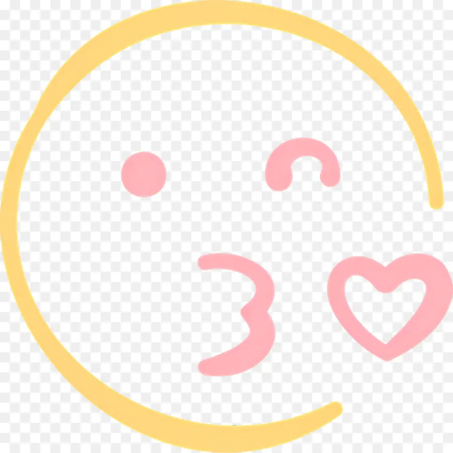 Beso Emoji，Cara Guiñando Un Ojo PNG