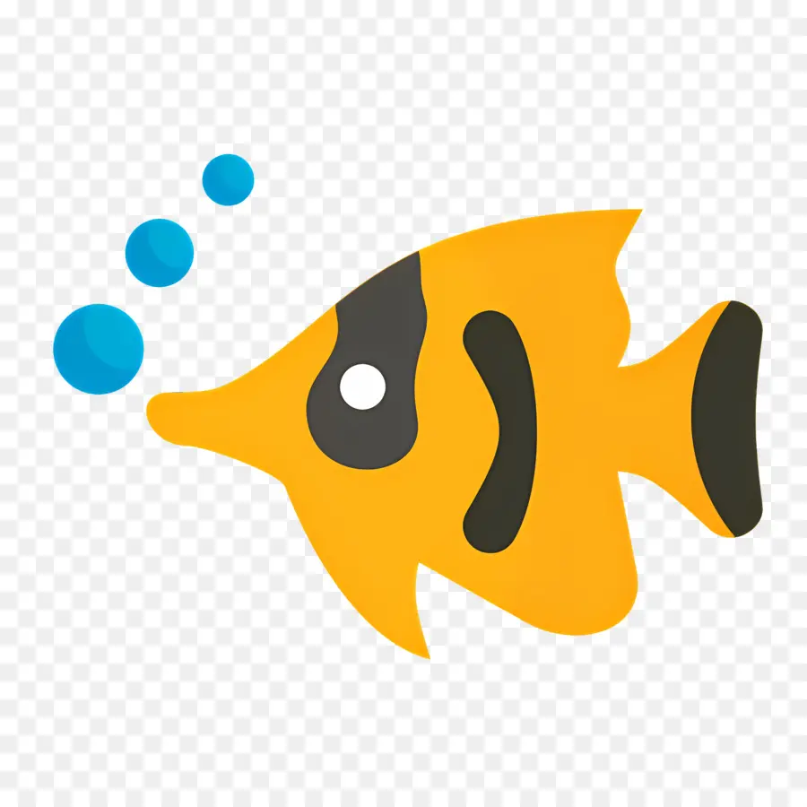 Pez Tropical，Pescado Amarillo Y Blanco PNG