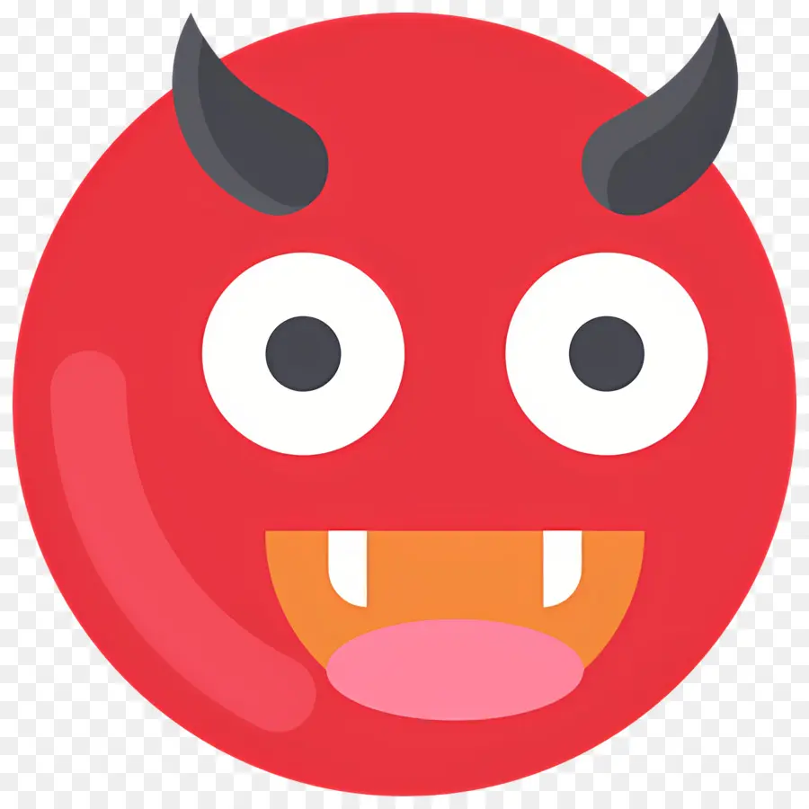 Emoji Del Diablo，Emoji Del Diablo Rojo PNG