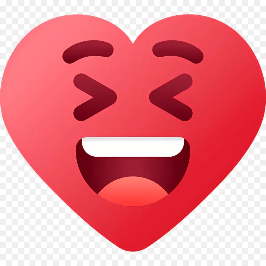 Emojis De Corazon，Emoji De Corazón Riendo PNG