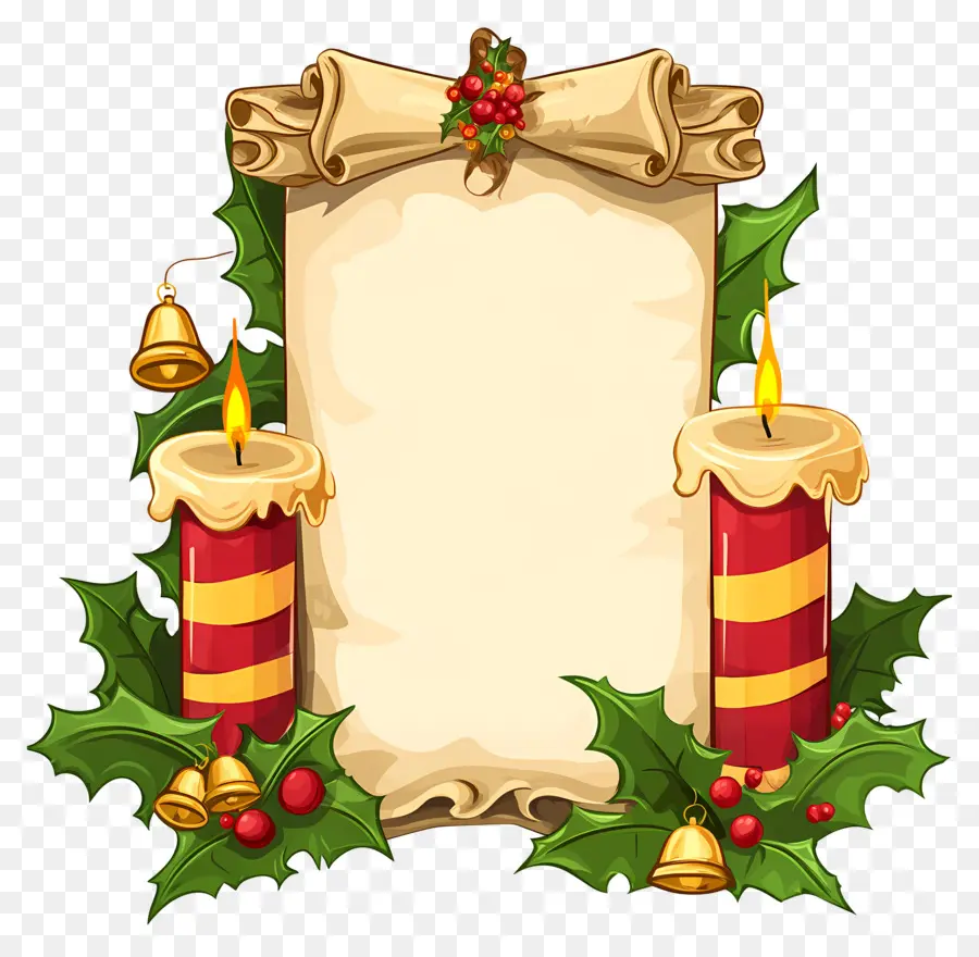 Rollo De Navidad，Velas De Navidad PNG