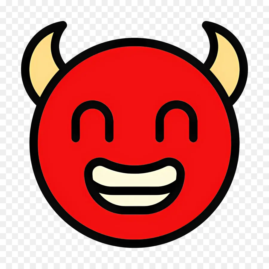 Emoji Del Diablo，Cara De Diablo Rojo PNG