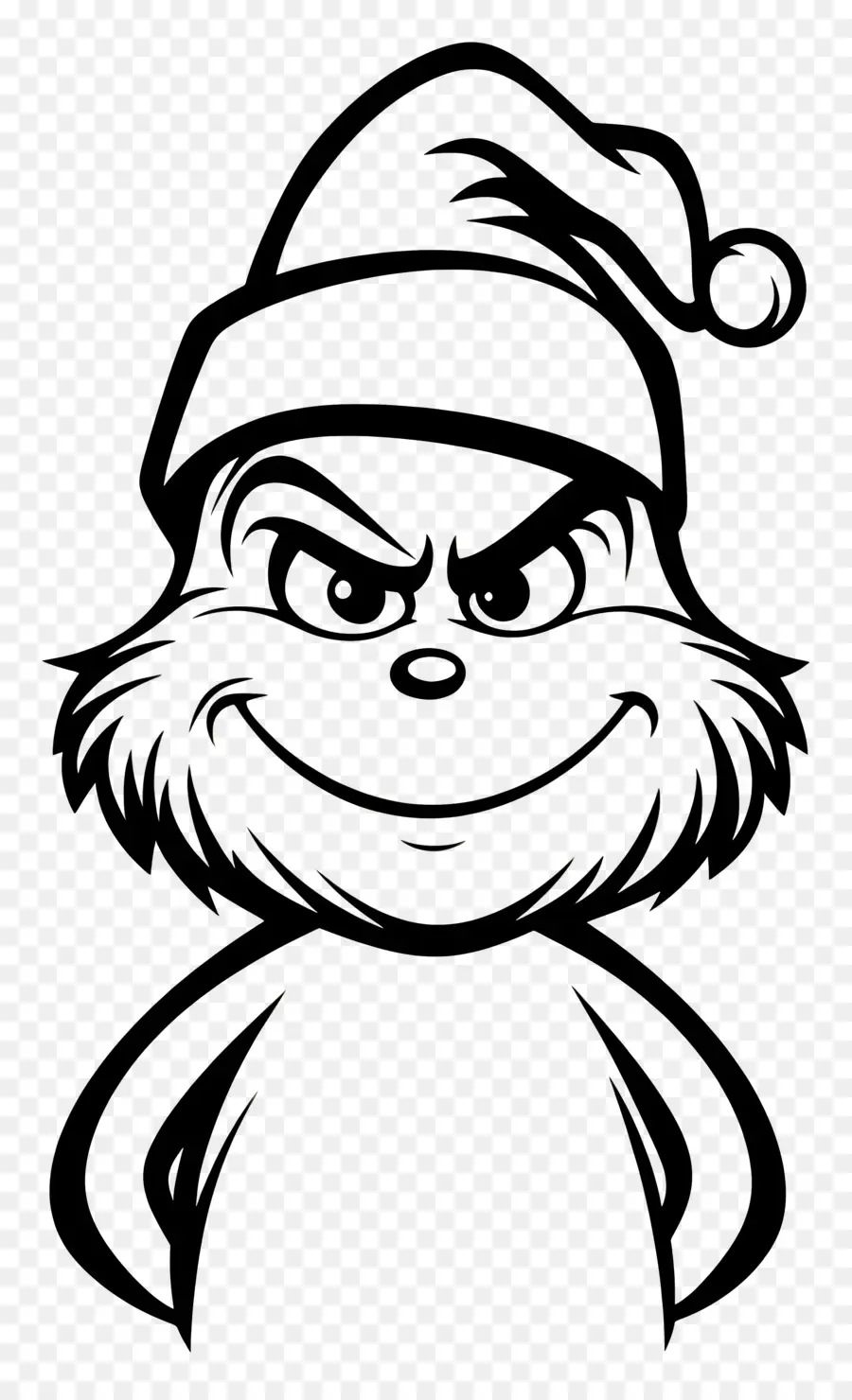 Grinch，Grinch Con Gorro De Papá Noel PNG