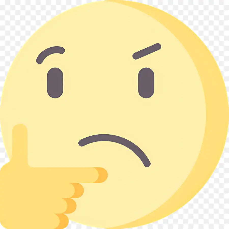 Emoji Pensando，Reflexionar PNG