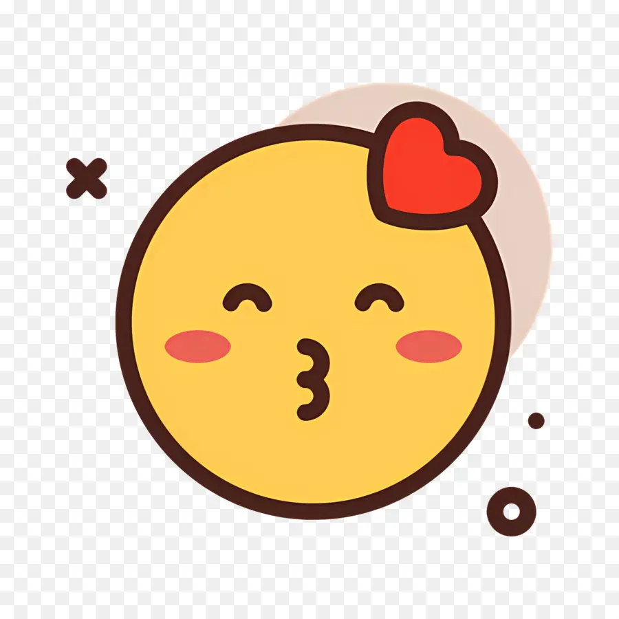 Beso Emoji，Cara De Beso PNG