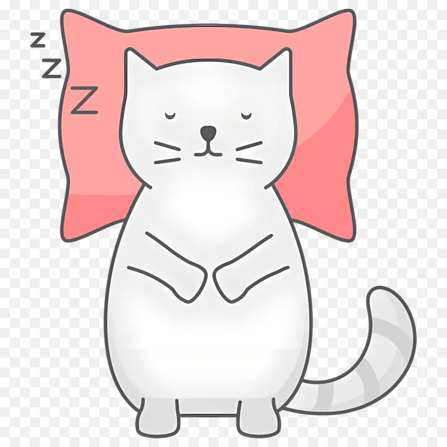 Gato Durmiendo，Gato En La Almohada PNG