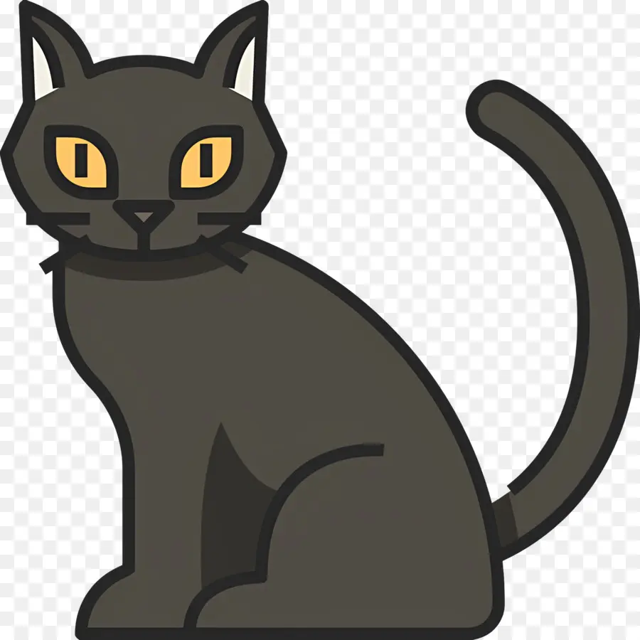 Gato De Halloween，Gato Gris PNG