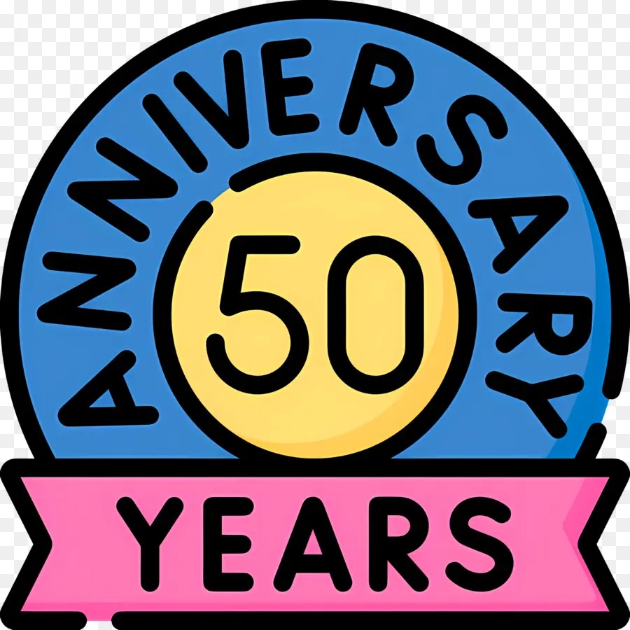 Aniversario，Insignia Del 50 Aniversario PNG