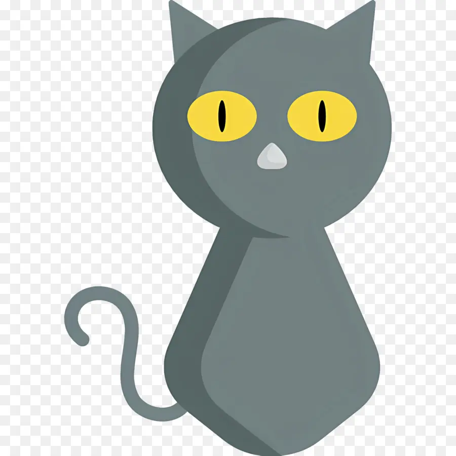 Gato De Halloween，Gato Gris PNG