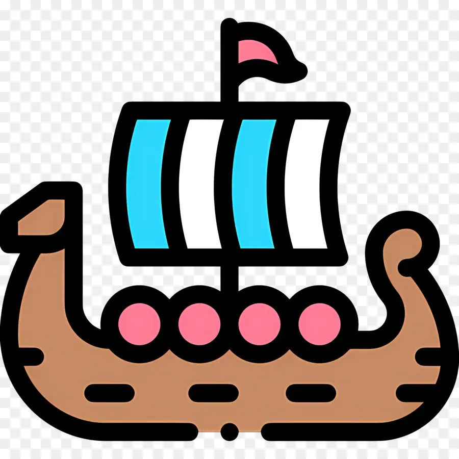 Barco Vikingo，Barco Pirata De Dibujos Animados PNG