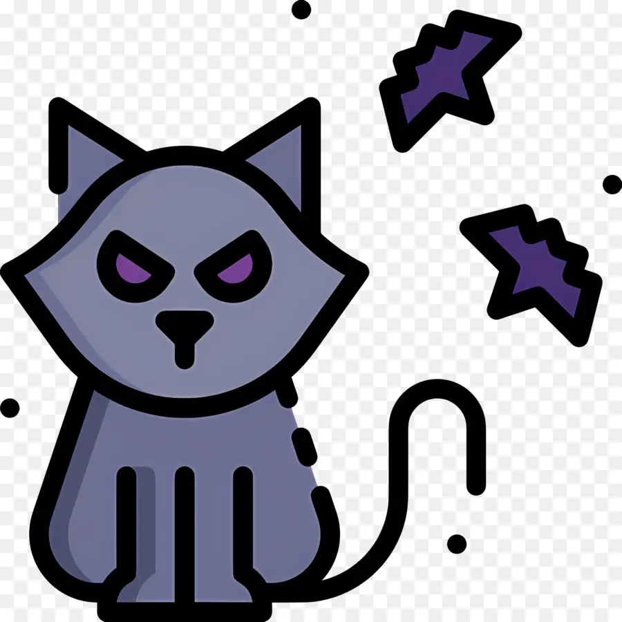 Gato De Halloween，Gato Gris PNG