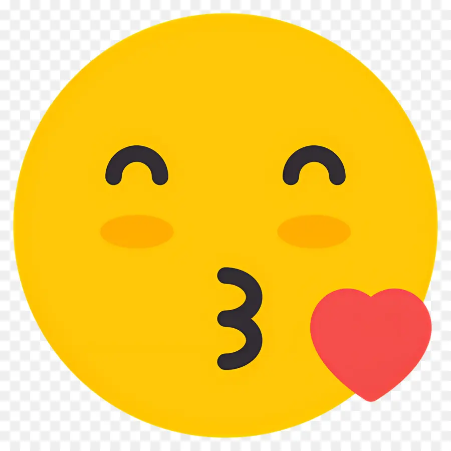 Beso Emoji，Emoji De Cara Guiñando Un Ojo PNG