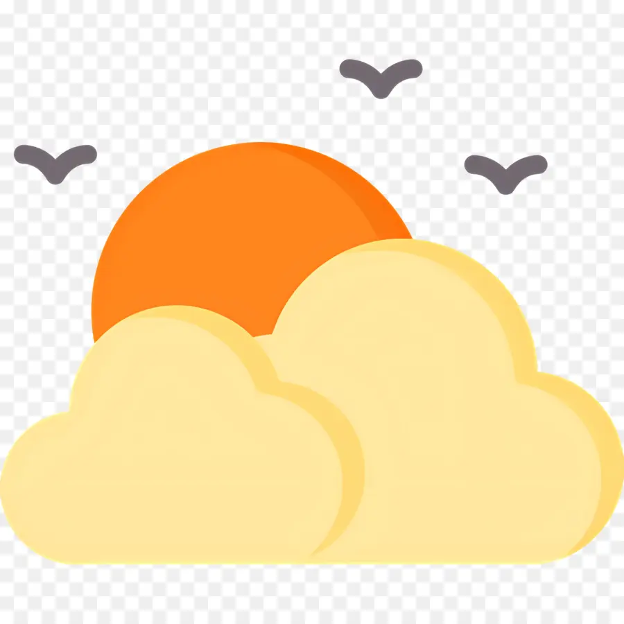 Sol De La Mañana，Sol Y Nube PNG