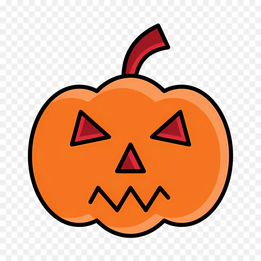 Calabaza De Halloween Aterradora，Linterna Naranja PNG