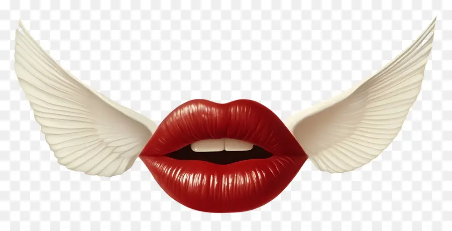 Beso Volando，Labios Con Alas PNG