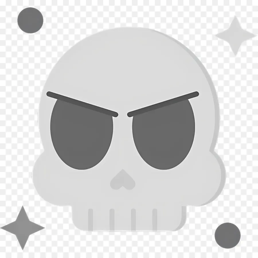 Emoji Calavera，Calavera Enojada PNG