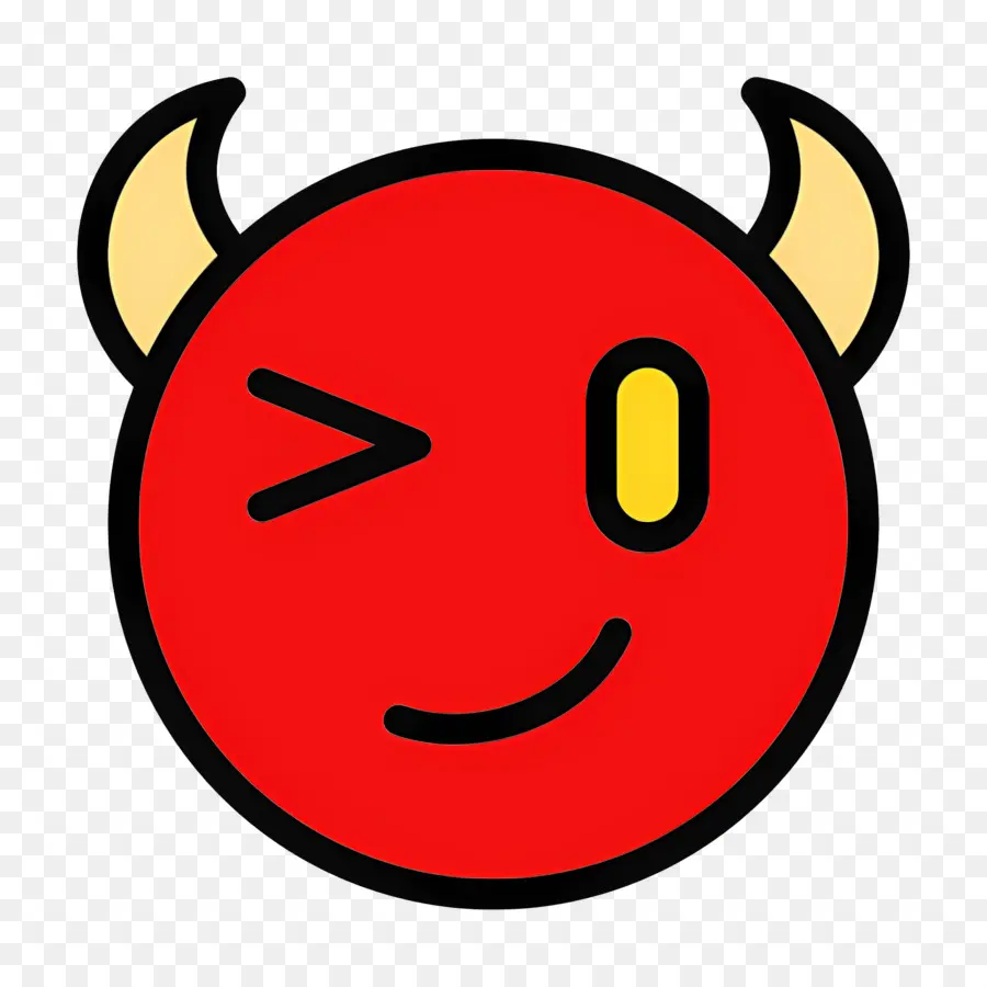 Emoji Del Diablo，Cara De Diablo Rojo PNG