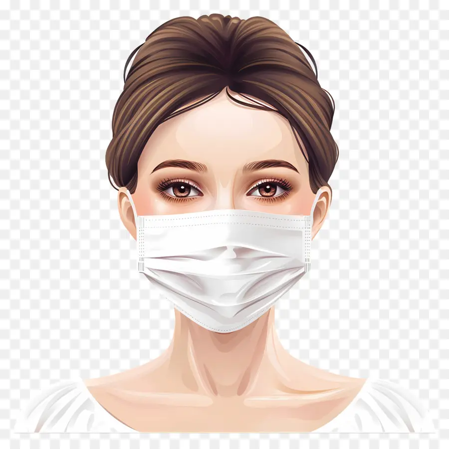 Hermosa Mujer，Mujer Con Mascarilla PNG