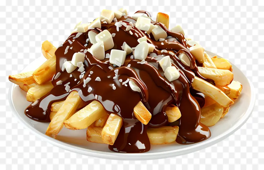 Poutine，Papas Fritas Con Salsa Y Queso PNG