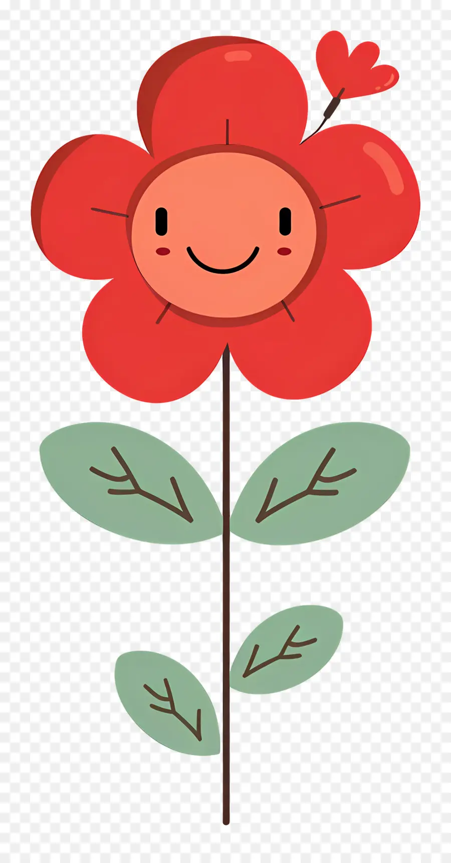 Flor Emoji，Flor Roja PNG