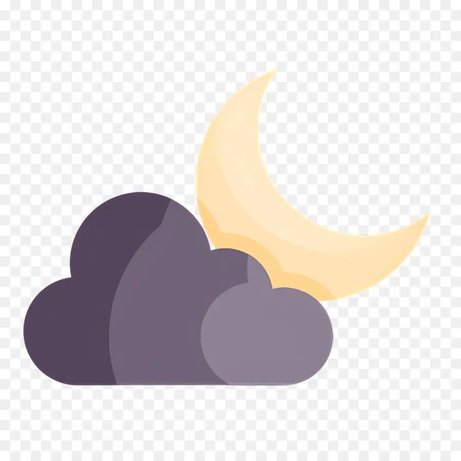 Nubes De Luna，Luna Creciente PNG