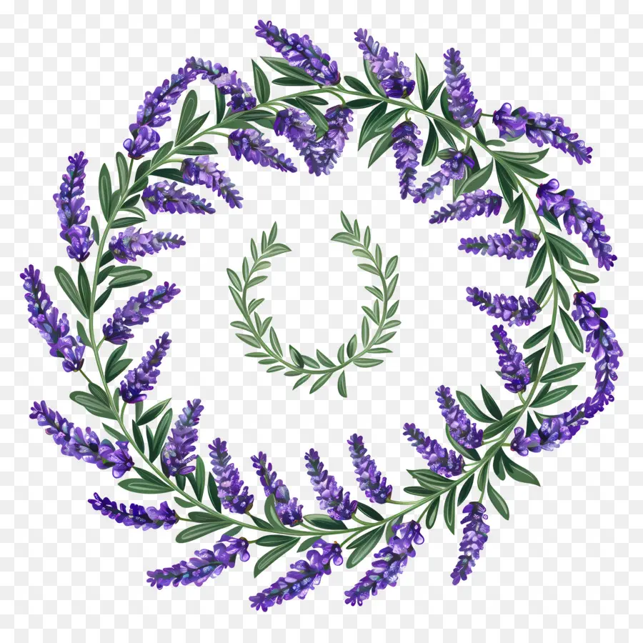 Corona De Lavanda，Hojas PNG