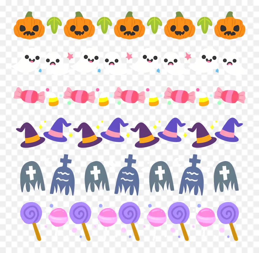 Frontera De Halloween，Iconos De Halloween PNG