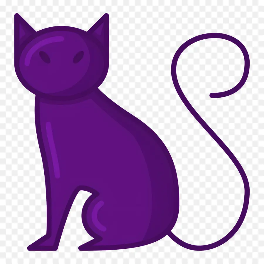 Gato De Halloween，Gato Morado PNG