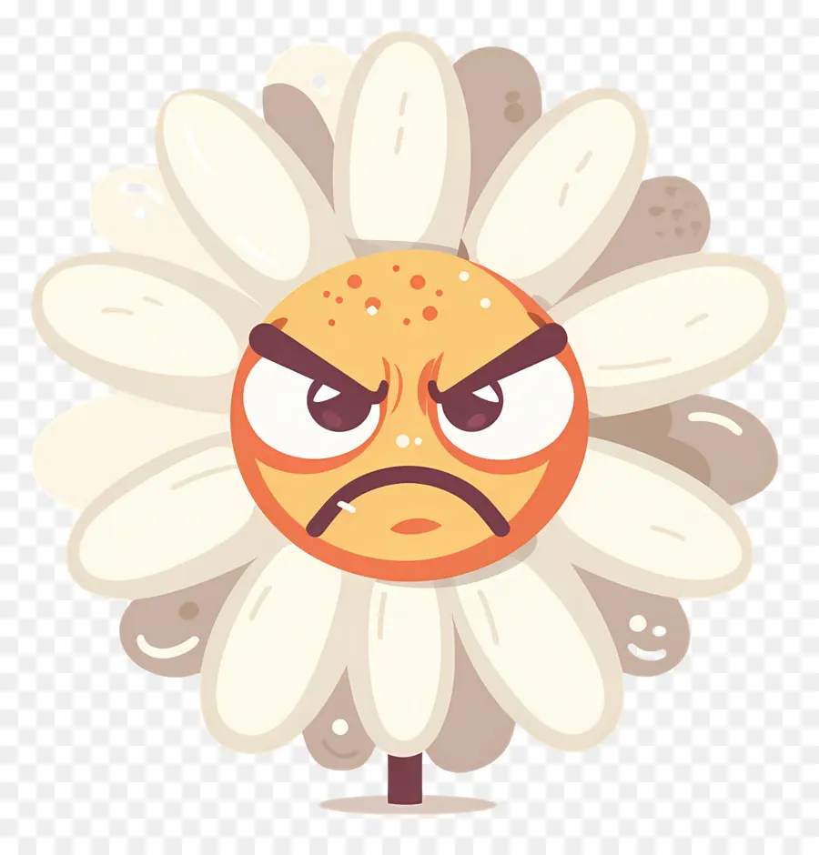 Flor Emoji，Flor Enojada PNG