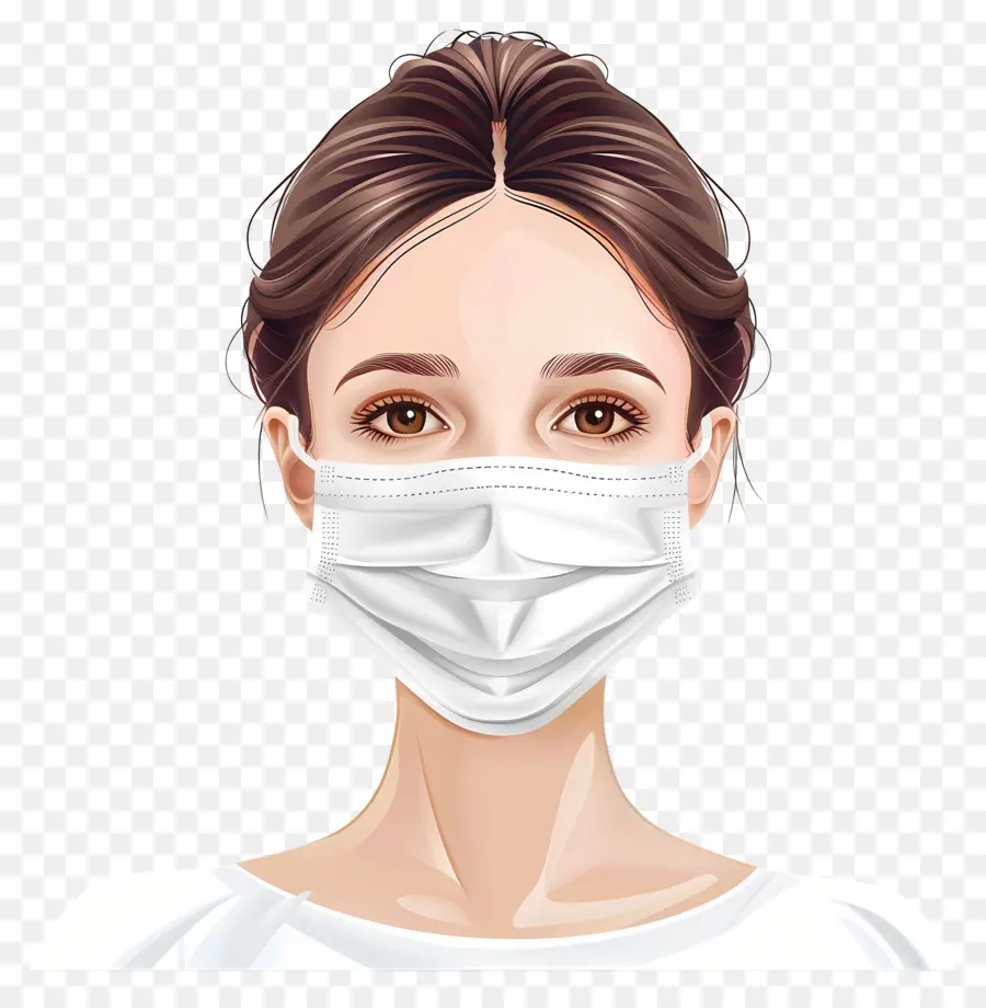 Hermosa Mujer，Mujer Con Mascarilla PNG